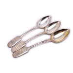 Лот столовых ложек. Длина 21,5 см. 3 шт. Серебро 84 пробы. 219,1 г #1