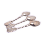 Лот столовых ложек. Длина 21,5 см. 3 шт. Серебро 84 пробы. 219,1 г #2