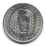 5 марок — 250 лет со дня смерти Готфрида Вильгельма Лейбница (Юбилейная монета) 1966 1966 года (Германия) #1