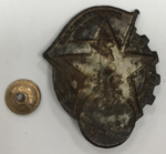 Знак «Ворошиловский Стрелок». Крепление: винт. Тяжелый, редкий, эмаль. оригинал состояние. накладная мишень. маленький номер для этого типа (СССР) #3