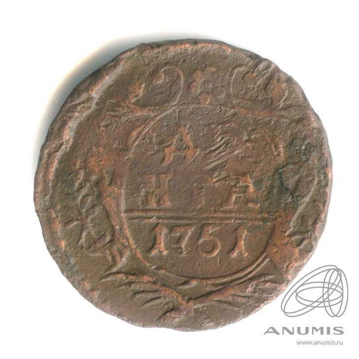 Деньга (½ копейки) 1751 — (½ копейки) - Орел 1748 г (Орел 1748 г.)