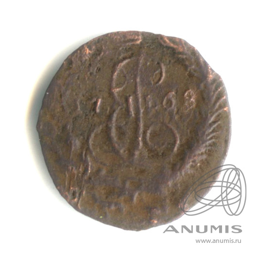 Полушка (¼ копейки) 1768 ЕМ — (¼ копейки) - Вензель императрицы Екатерины II Великой