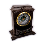 Настольные часы-шкатулка Янтарь. Размер 20×23 см. Кварц, знак качества СССР. Рабочие #1