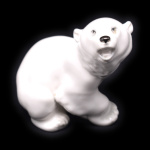 Статуэтка «Медвежонок белый». Размер 12×11 см. ИФЗ. Без клейма (СССР) #1