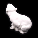 Статуэтка «Медвежонок белый». Размер 12×11 см. ИФЗ. Без клейма (СССР) #2