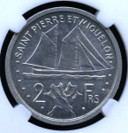 2 франка (Регулярный выпуск) 1948. В Слабе® MS 66 1948 года (Сен-Пьер и Микелон) #3