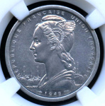 2 франка (Регулярный выпуск) 1948. В Слабе® MS 66 1948 года (Сен-Пьер и Микелон) #4