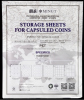 Лист ENCAP для хранения капсул на 52 мм, (3 рубля РФ Ag и формат кроны) 12 ячеек. Плотный пластик с застёжками и рёбрами жёсткости Гранд GRANDE. Новый в упаковке. Размер 281×235 мм. Монета на фото для примера #3