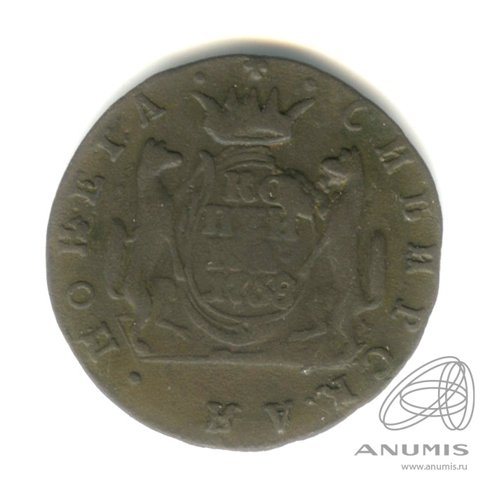 1 копейка 1768 КМ — Сибирская монета КМ