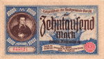 10000 марок (Pick: # 18) 1923. состояние редкая бона 1923 года (Данциг) #1