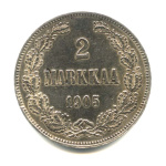 2 марки — Для Финляндии 1905 L. Редкая в подобной сохранности 1905 года L (Российская Империя) #1