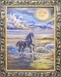 Картина «Ночное купание». Автор: Галина Гусева. Масло. Размер 47×38 см. Холст на картоне грунтованный (Россия) #1