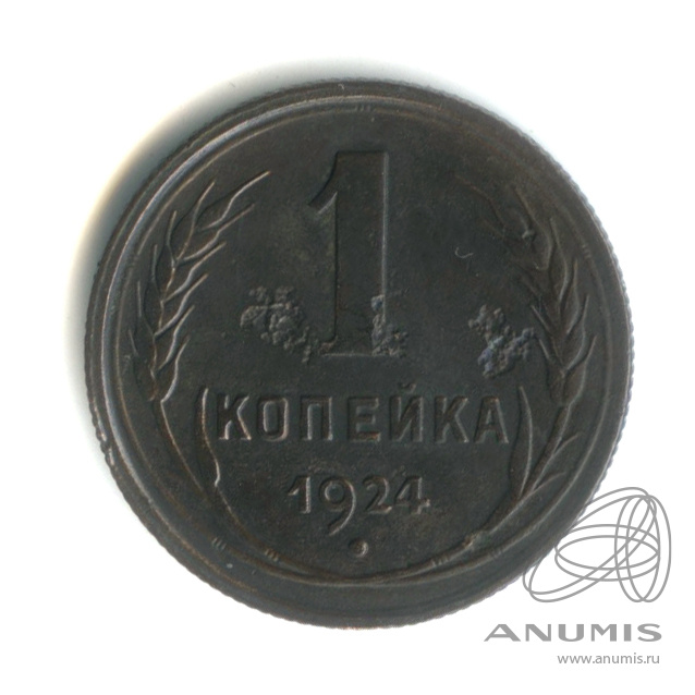 1 копейка 1924 — Гурт рубчатый