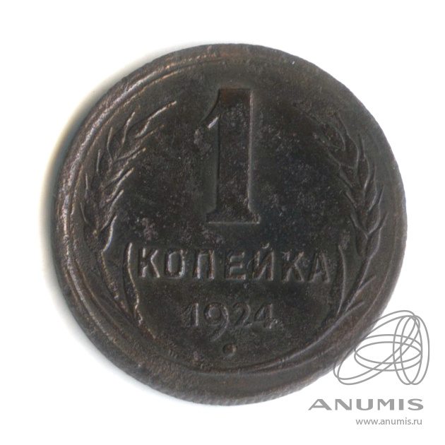 1 копейка 1924 — Гурт рубчатый