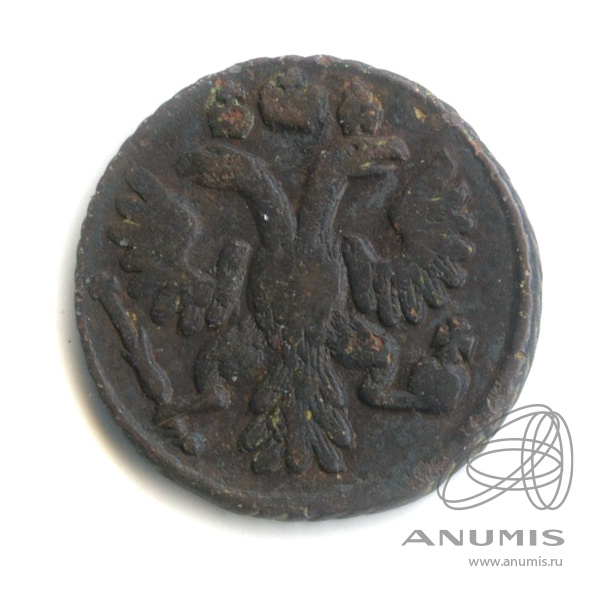 Полушка (¼ копейки) 1735 — (¼ копейки) - Орел 1730 г. № 24 по каталогу ЦФН (Орел 1730 г.)