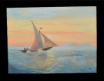 Картина «Парусник». Масло, холст. Размер 40×30 см #1