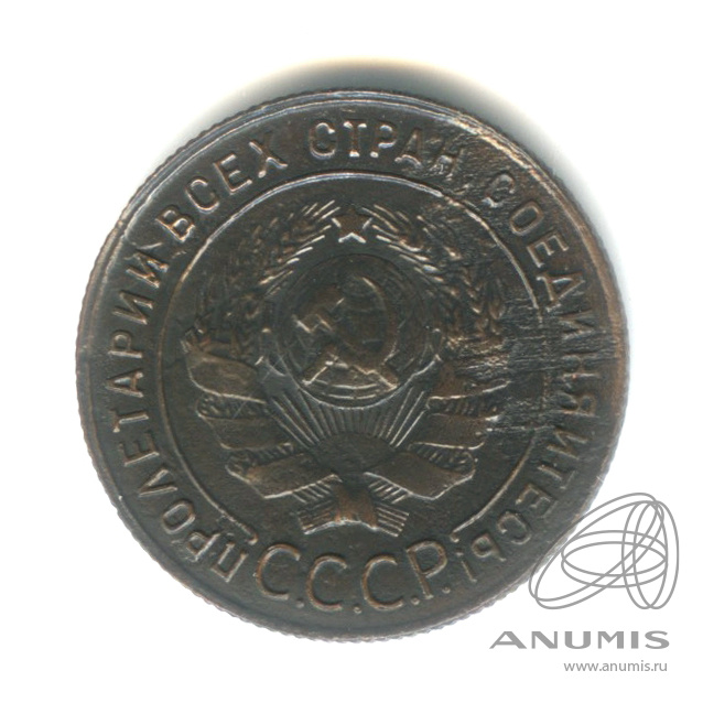 1 копейка 1924 — Гурт рубчатый