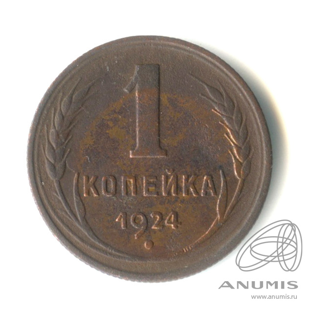 1 копейка 1924 — Гурт рубчатый