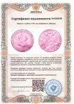 1 рубль — Для дворцового обихода. Портрет Елизаветы 1756. С сертификатом 1756 года (Российская Империя) #3